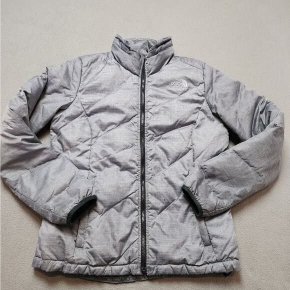 The North Face Down Filled Gray Puffer Jacket Sz Med - Picture 4 of 12
